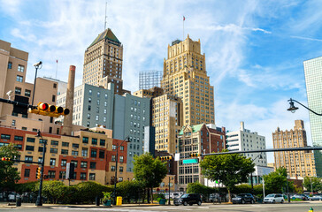 Skyline of Downtown Newark in New Jersey, United States - 669388024
