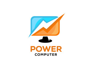 Naklejka premium bolt electric power web display logo design template illustration inspiration