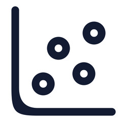scatter plot icon for business and marketing
