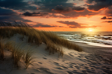 sunset at the dune beach 