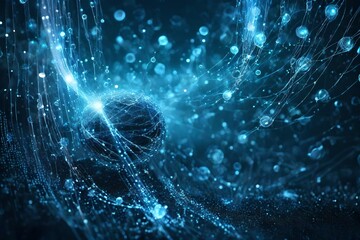 abstract blue background with stars