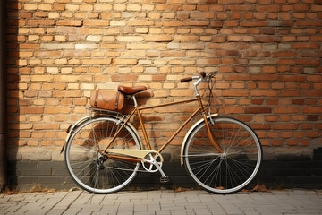 old bike on a brick wall