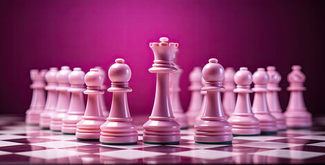 Chess piece on a purple background