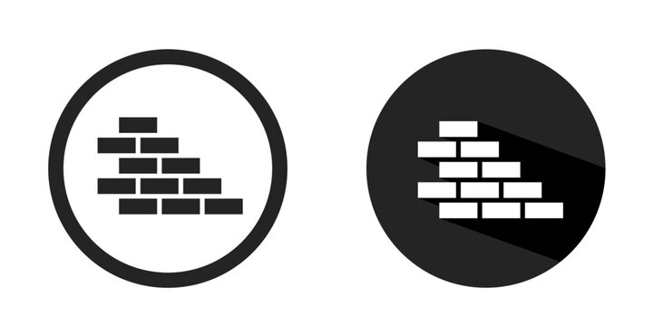 Wall brick logo. Wall brick icon vector design black color. Stock vector.