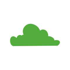 green grass bushes decorate environmental ecology cartoon scene