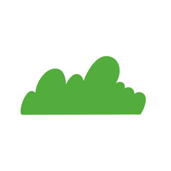 green grass bushes decorate environmental ecology cartoon scene