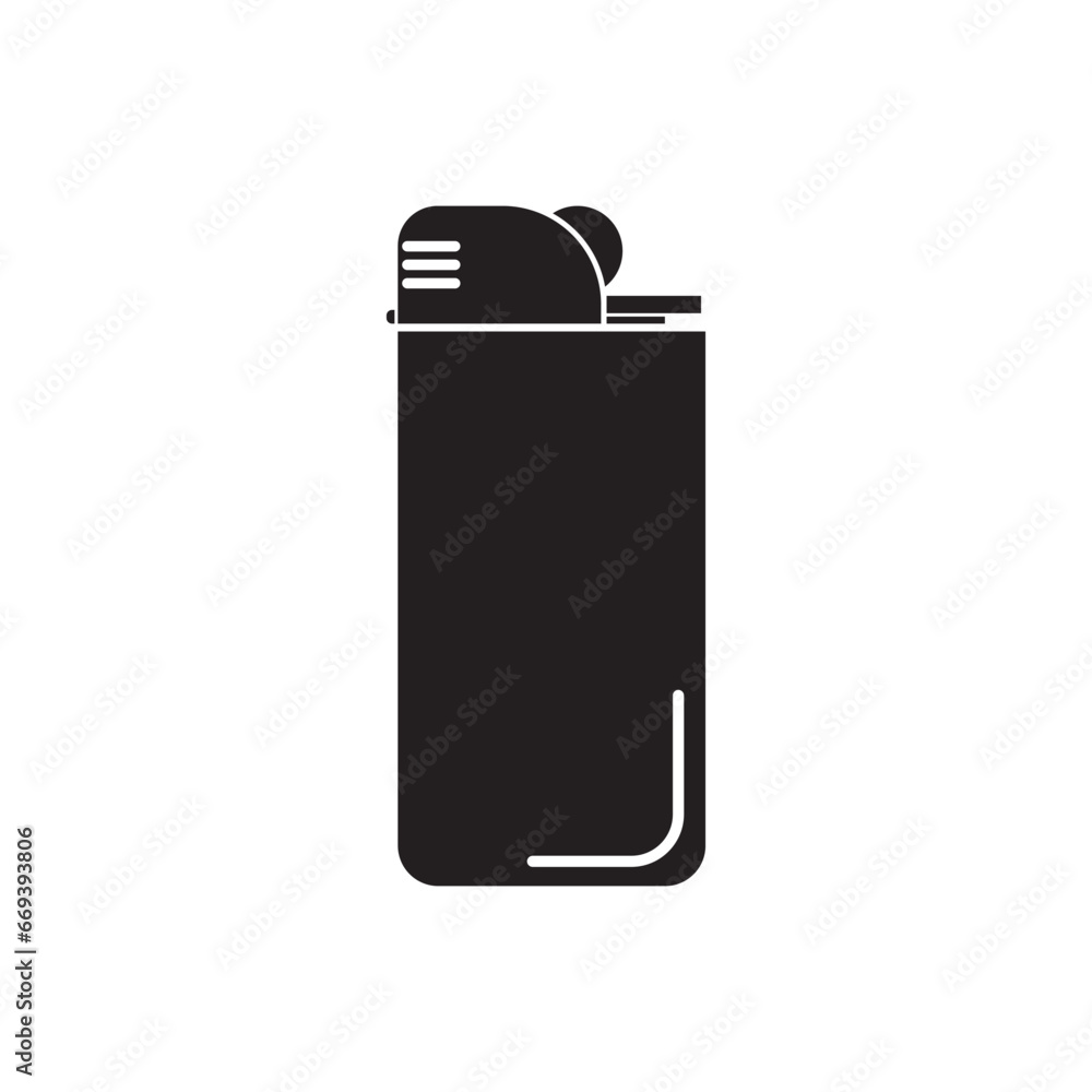 Canvas Prints black gas lighter icon vector