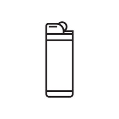 striped gas lighter icon vector