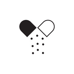 open capsule icon vector