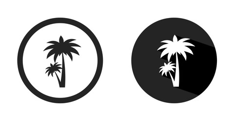 Coconut tree logo. Coconut tree icon vector design black color. Stock vector.
