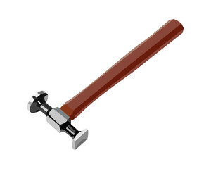 Vector Illustration bumping hammer isolated on white background. Carpentry hand tools.