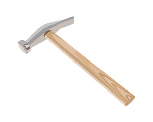 Vector Illustration bumping hammer isolated on white background. Carpentry hand tools.