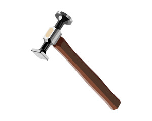 Vector Illustration bumping hammer isolated on white background. Carpentry hand tools.