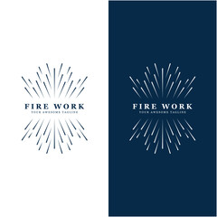 firework logo vector icon illustration design