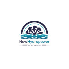 water turbine and Hydro energy logo idea © nasirktk