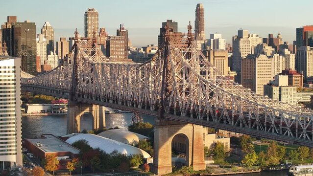Aerial View - Queensboro Bridge - New York City