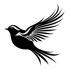 Flying Bird Logo Illustration. Vector SVG