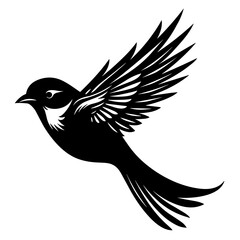 Obraz premium Flying Bird Logo Illustration. Vector SVG