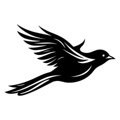 Obraz premium Flying Bird Logo Illustration. Vector SVG