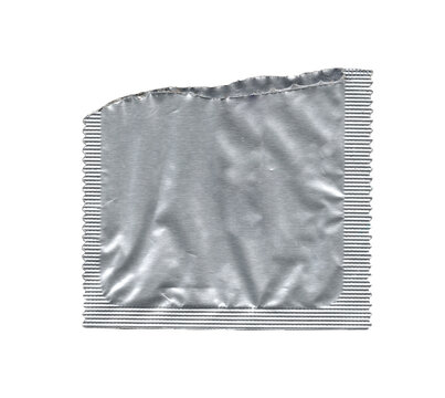 torn condom wrapper on isolated png background