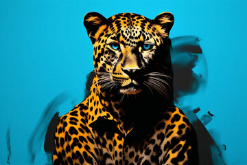 Leopard wildlife predator animal fur carnivore mammal face cat portrait nature wild