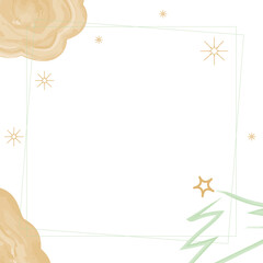 Winter framework for invitation or congratulation. For invitation, flyer, poster, card, banner, brochure, post in social networks, advertising.	