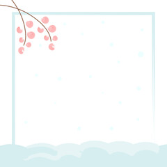 Winter card with snowflakes. For invitation, flyer, poster, card, banner, brochure, post in social networks, advertising.	