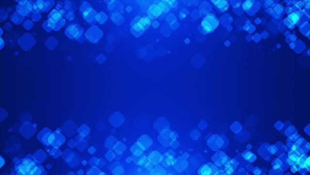Blue particle bokeh abstract background. Blue elegant abstract particle background. Seamless loop