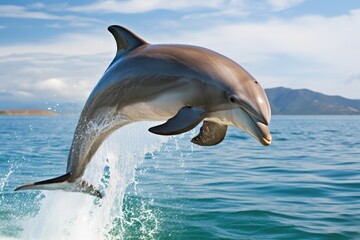 Highresolution Stock Dolphin Jumping Out Of Water