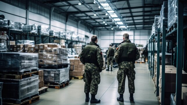 Hangar. A warehouse for provisions and ammunition at a military base. Loading and unloading operations, accounting and redistribution of provisions.