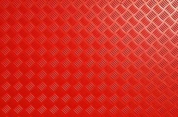 Bright red teardrop patterned steel sheet. Checker plate. Background and texture.