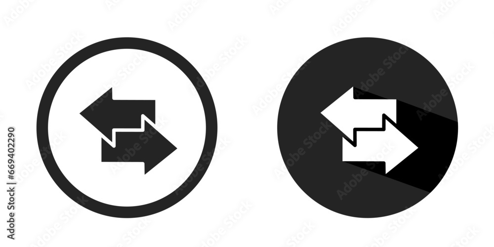 Poster arrow logo. arrow icon vector design black color. stock vector.