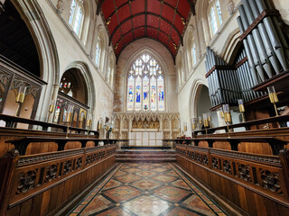 Obraz premium St John The Baptist City Parish Church in Cardiff, Wales