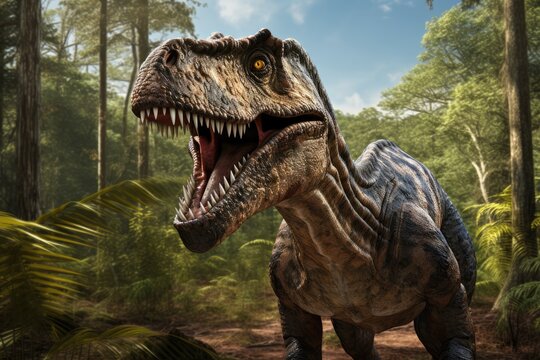 Realistic Drawing Of Prehistoric Creature Or Dinosaur