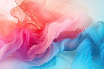 Fototapeta premium Abstract Ink Fusion: Acrylic Ink in Water with Swirling Fog