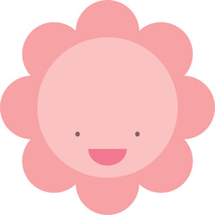 smiling pink flower