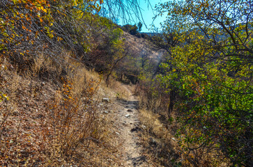 mountain trail near Karankul village (Tashkent Region, Uzbekistan)
