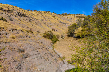 scenic hills near Karankul in autumn (Tashkent region, Uzbekistan)