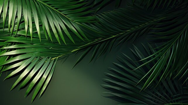 Natural Background With Palm Leaves Shadow