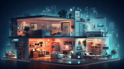 IoT Integration: Smart Home in Action
 - obrazy, fototapety, plakaty