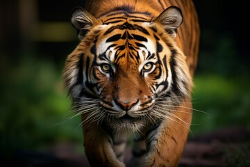 Cute big tiger feline animal nature