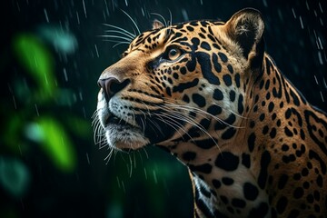 Powerful leopard animal hunting its prey