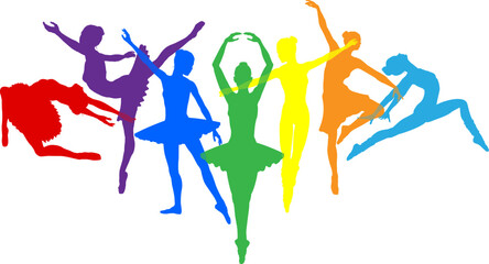 Ballet dancer silhouette ballerina dancers poses woman dancing silhouettes © Christos Georghiou
