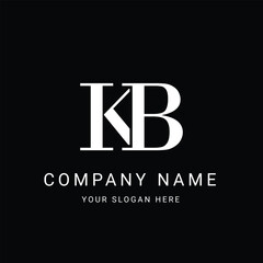 KB Letter Initial Logo Design Template Vector Illustration