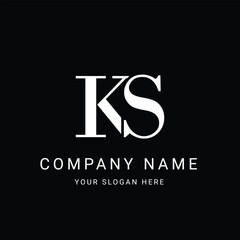 KS Letter Initial Logo Design Template Vector Illustration