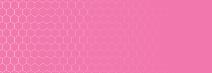Pink hexagonal honeycomb mesh pattern with text space