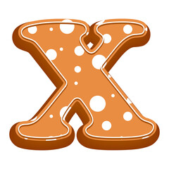 Christmas Cookie Alphabet Letter X