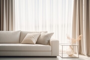 Simplicity and Elegance: Beige Sofa in a Bright Living Space
