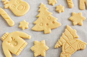 Christmas baking, gingerbread cookies