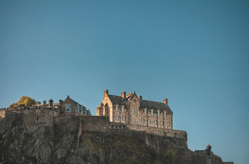 Edinburgh, scotland, uk  Castle on a Majestic Hill With Enchanting Sky scottish architecture travel